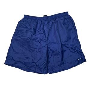 Nike VTG 00s Built In Liner Swim Trunks Y2K 7" Inseam Blue Mens XL